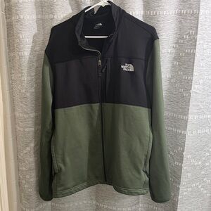 The North Face Olive and Black Full-Zip Jacket